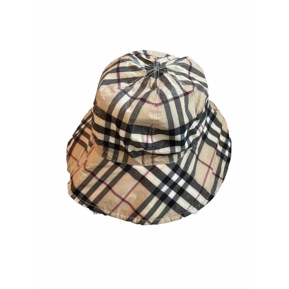 Burberry Waterproof House Checked Bucket Hat Size S - Picture 1 of 8